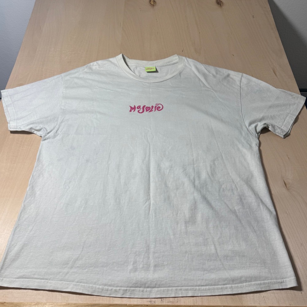 Ma Jolie Graphic T-Shirt 2XL Mens Light Beige Floral‎ Crewneck Short Sleeve
